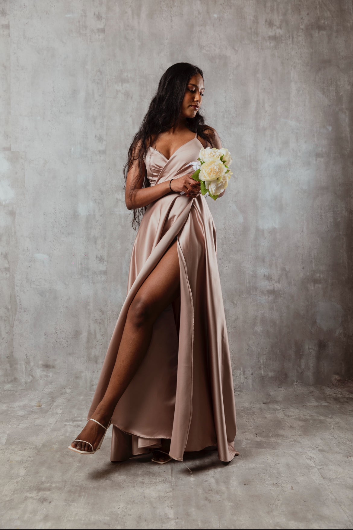 Taupe princess dress