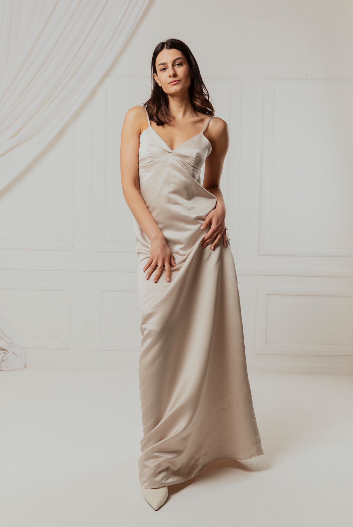 Champagne maxi dress