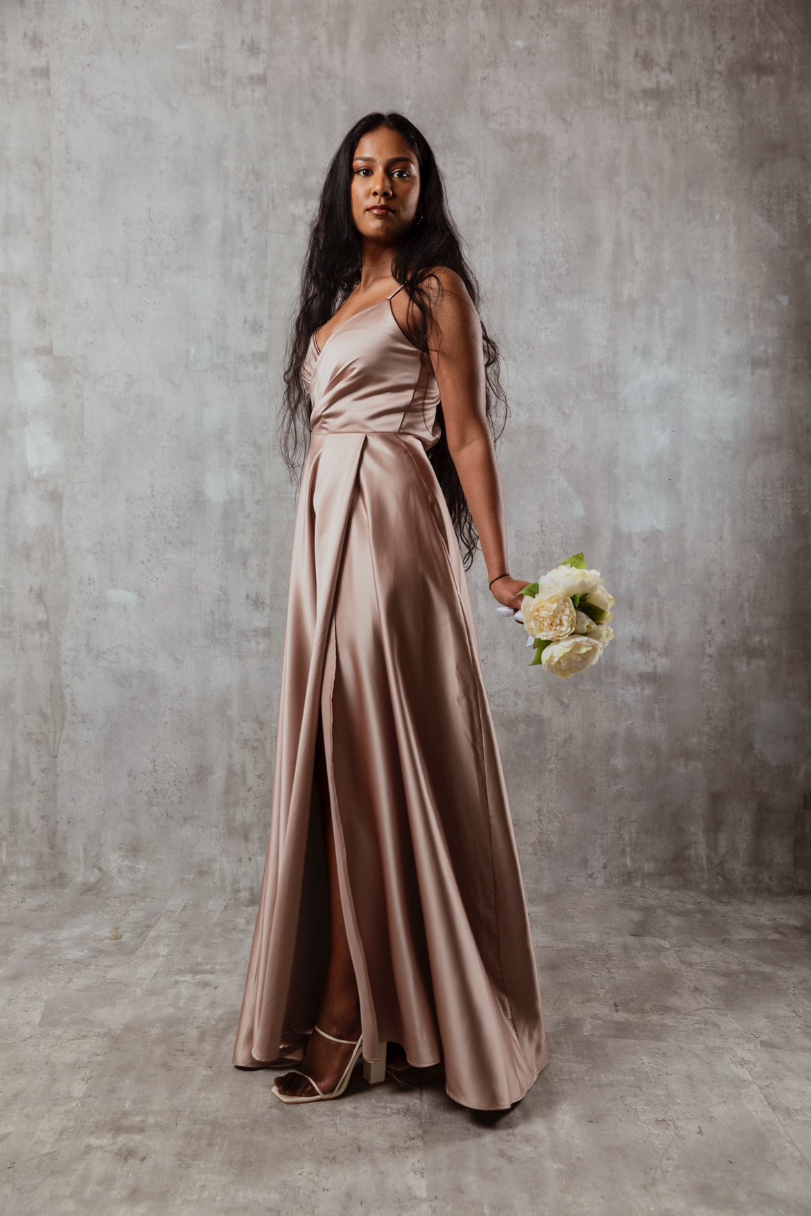 Taupe princess dress