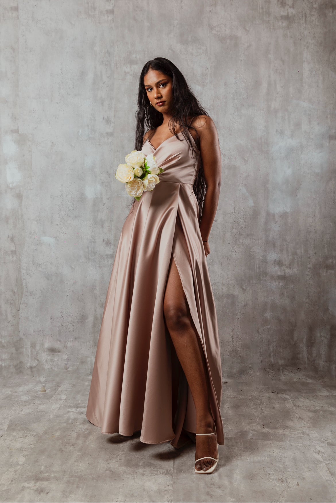 Taupe princess dress