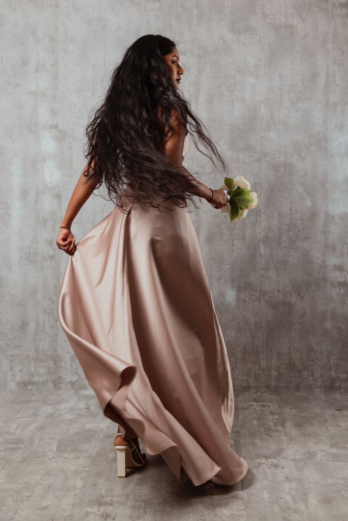Taupe princess dress