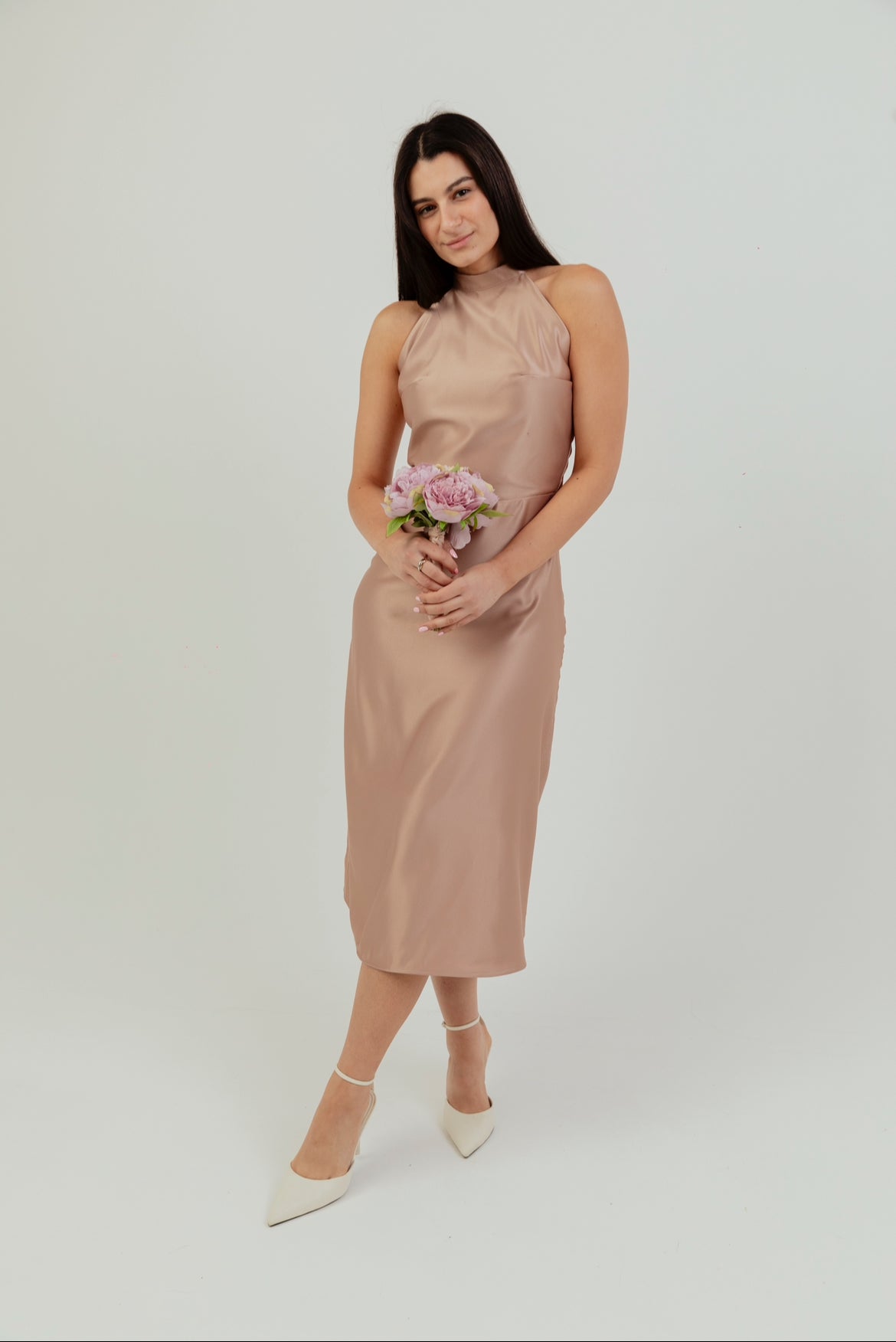 Halter Neck Satin dress