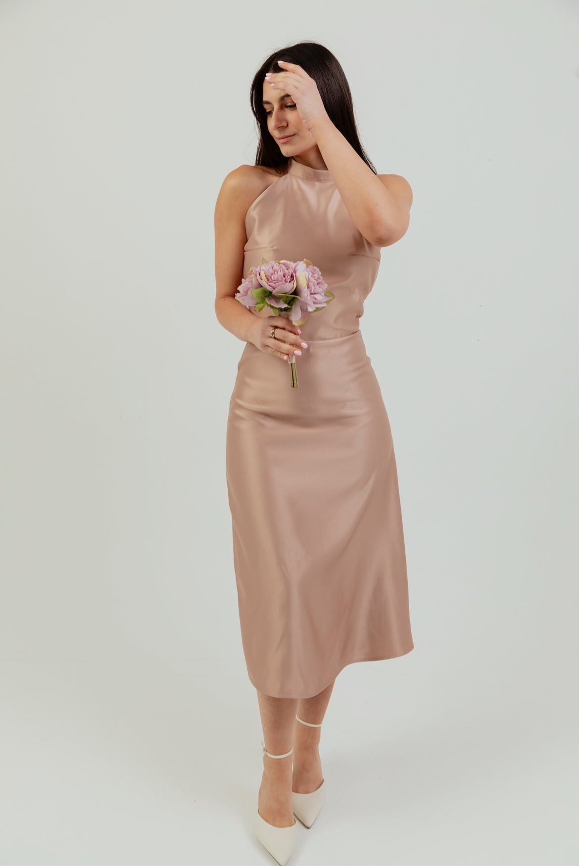 Halter Neck Satin dress