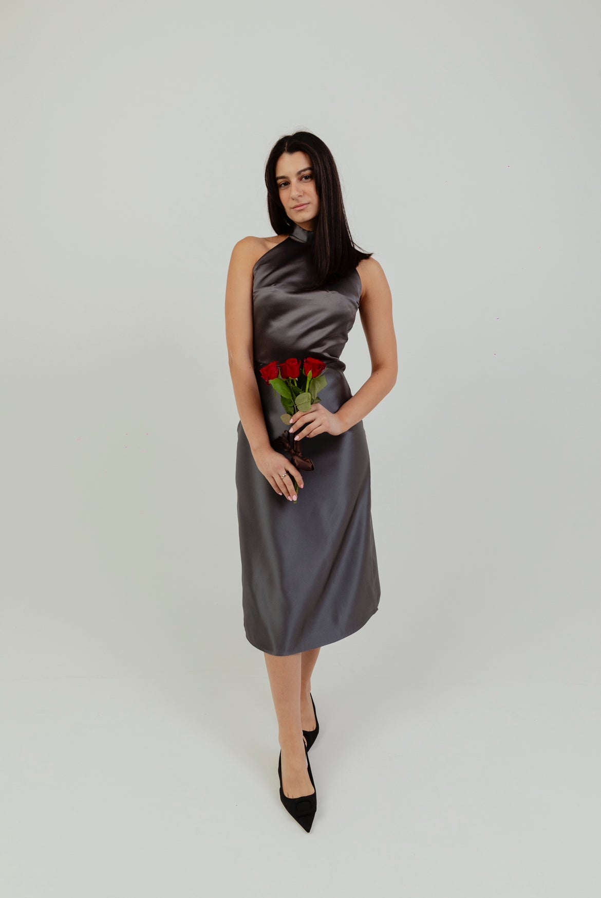 Halter Neck Satin dress
