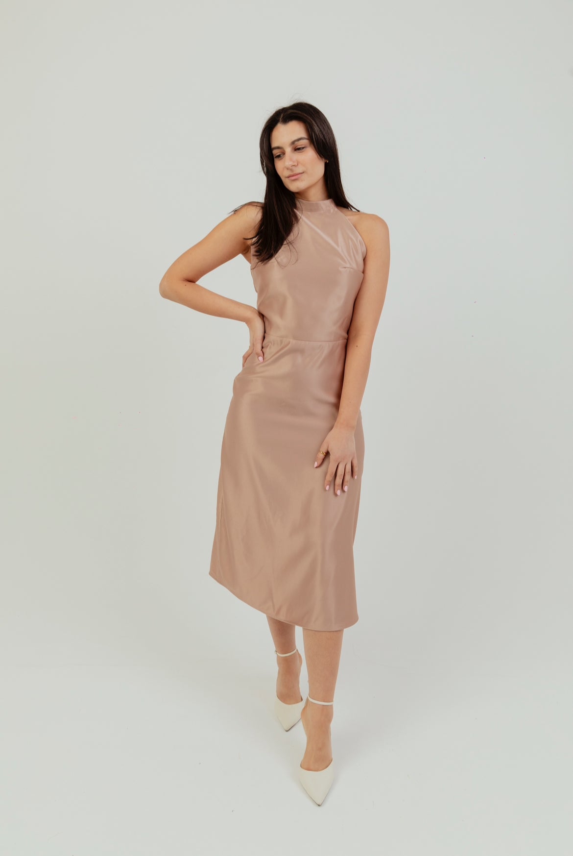 Halter Neck Satin dress