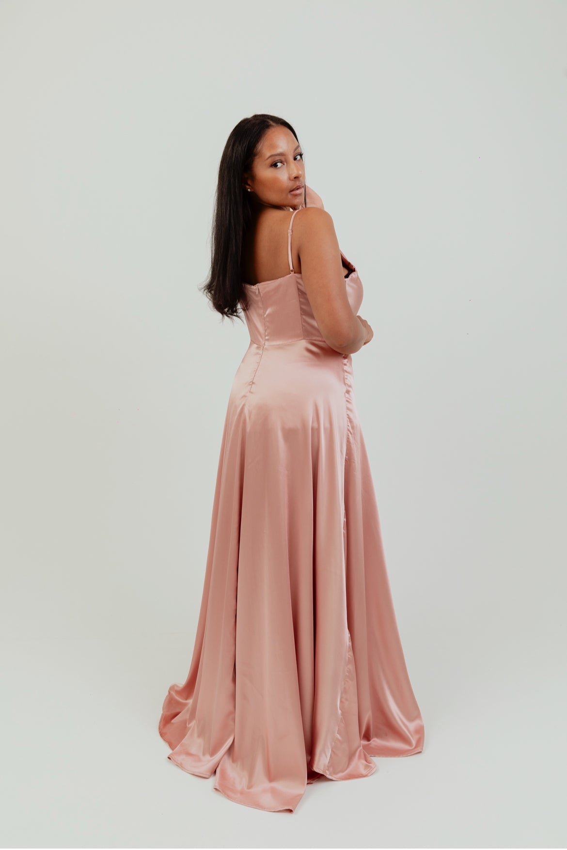 Cowl neck 2.0 Satin Dress