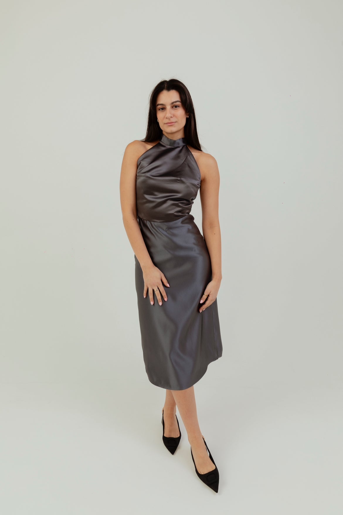 Halter Neck Satin dress
