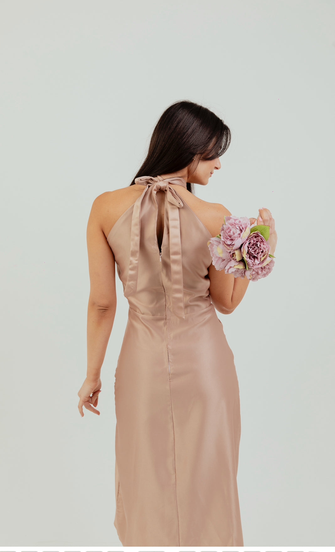 Halter Neck Satin dress