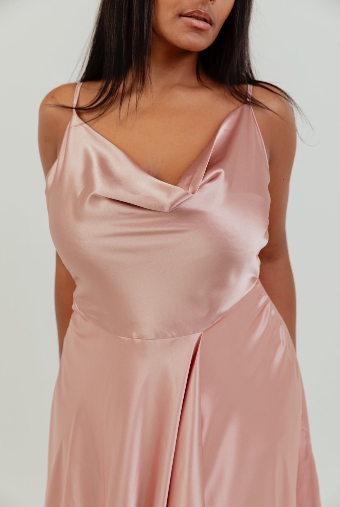 Cowl neck 2.0 Satin Dress