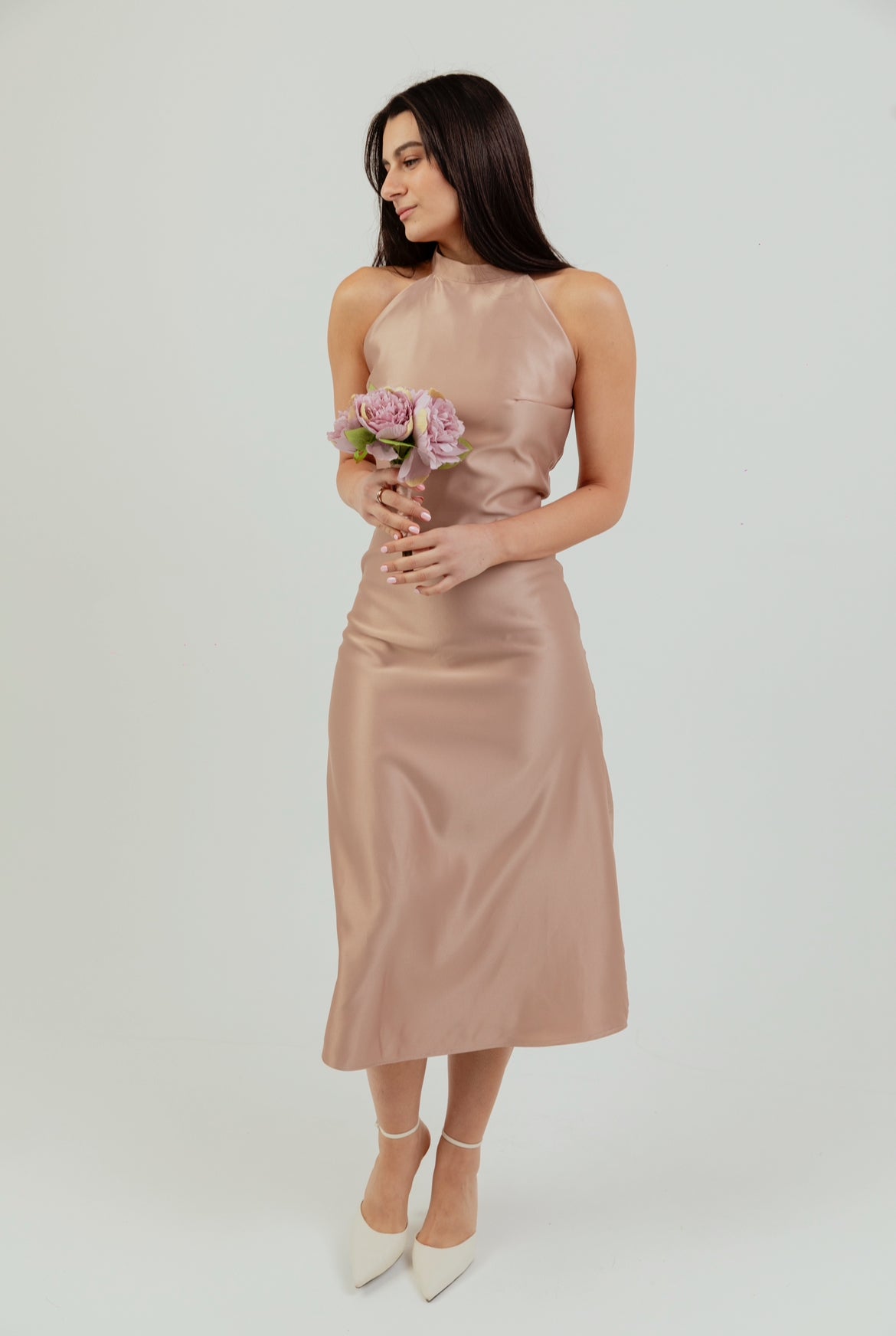 Halter Neck Satin dress