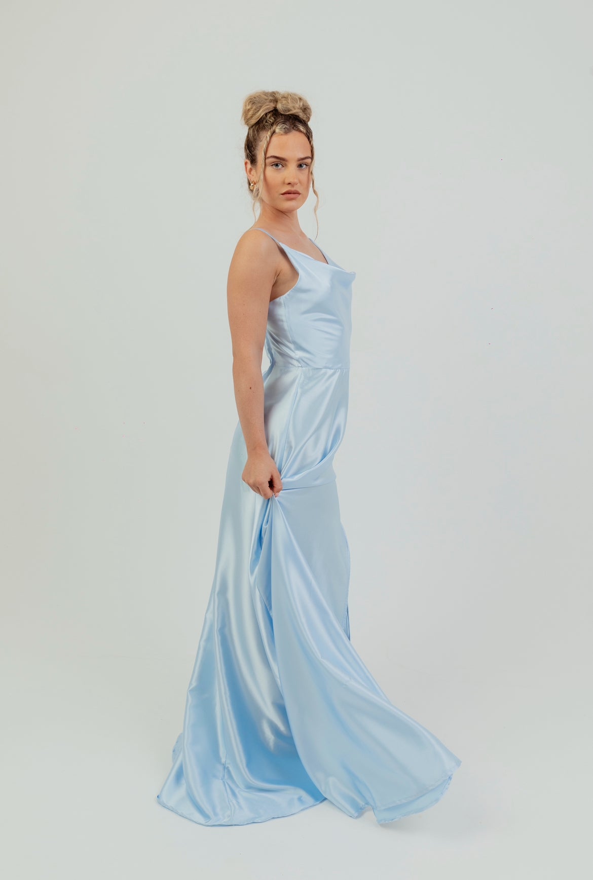 Cowl neck 2.0 Satin Dress