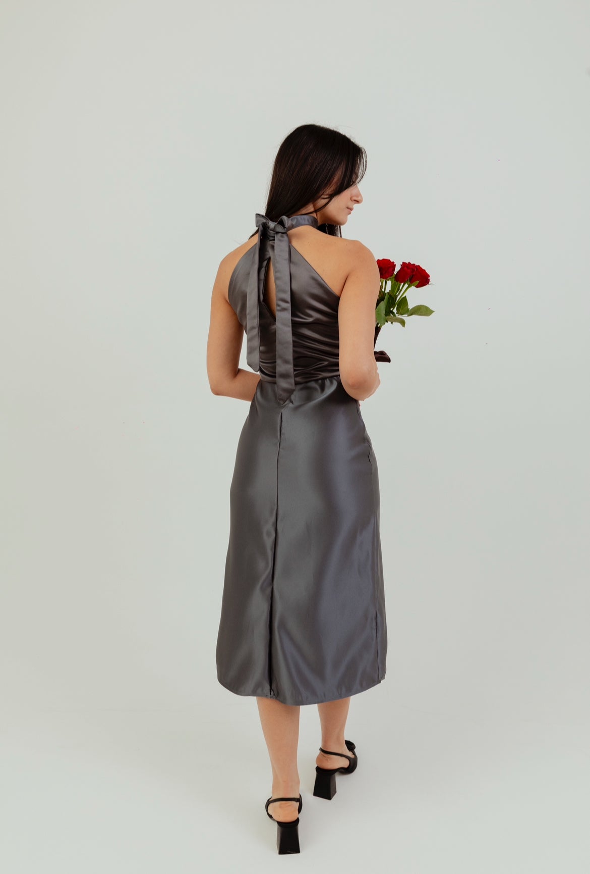 Halter Neck Satin dress