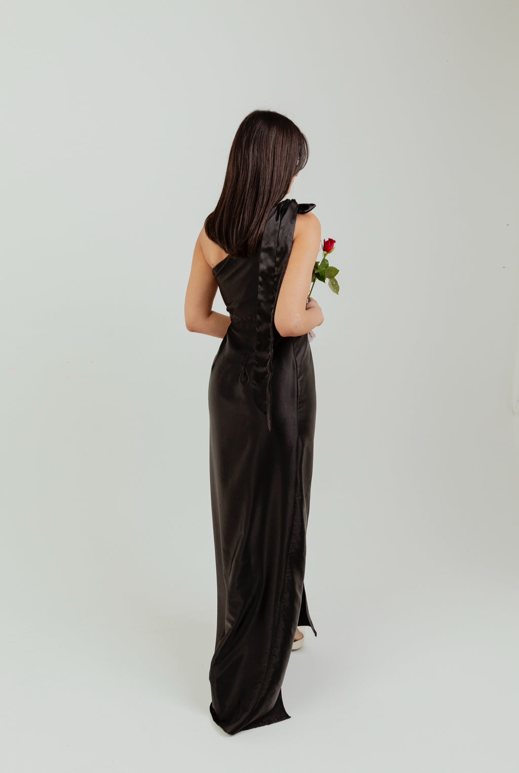 One shoulder Satin dress