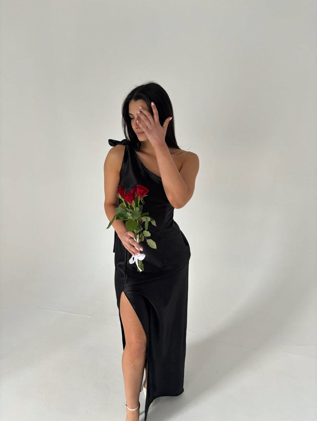 One shoulder Satin dress