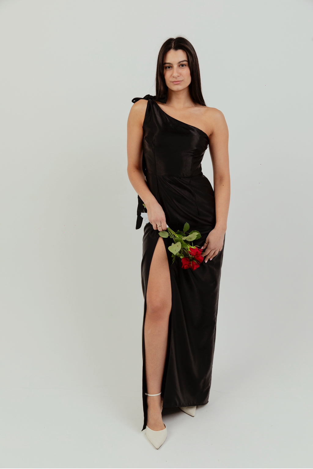 One shoulder Satin dress