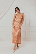 Peach maxi dress