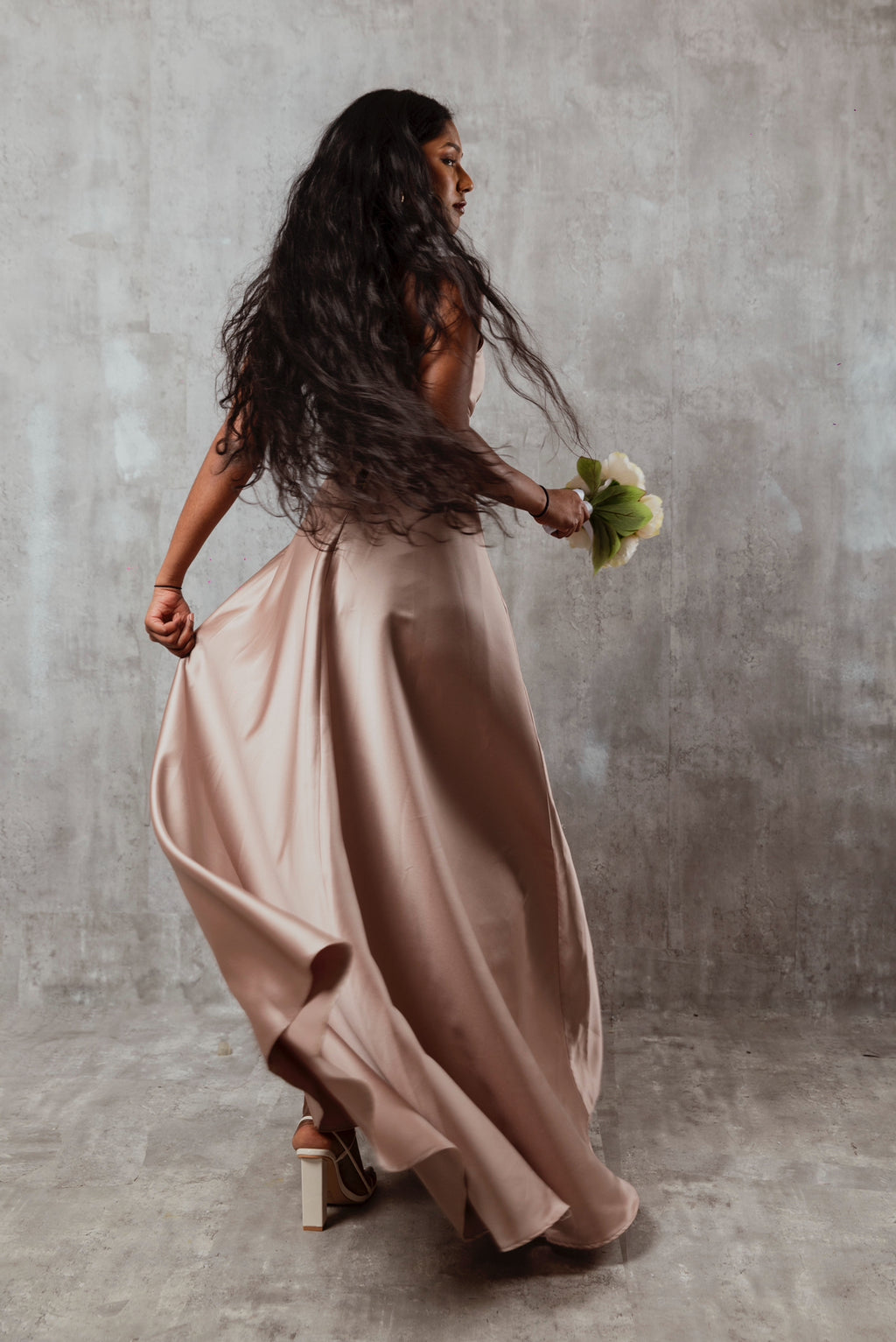 Taupe  princess dress