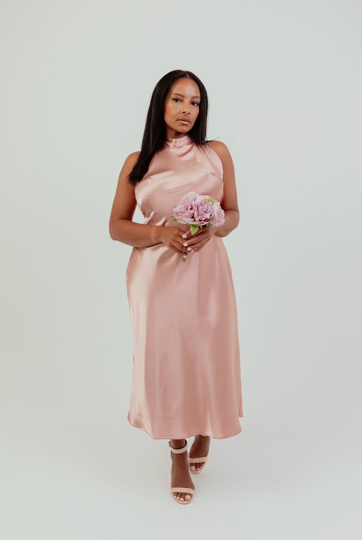 Halter Neck Satin dress