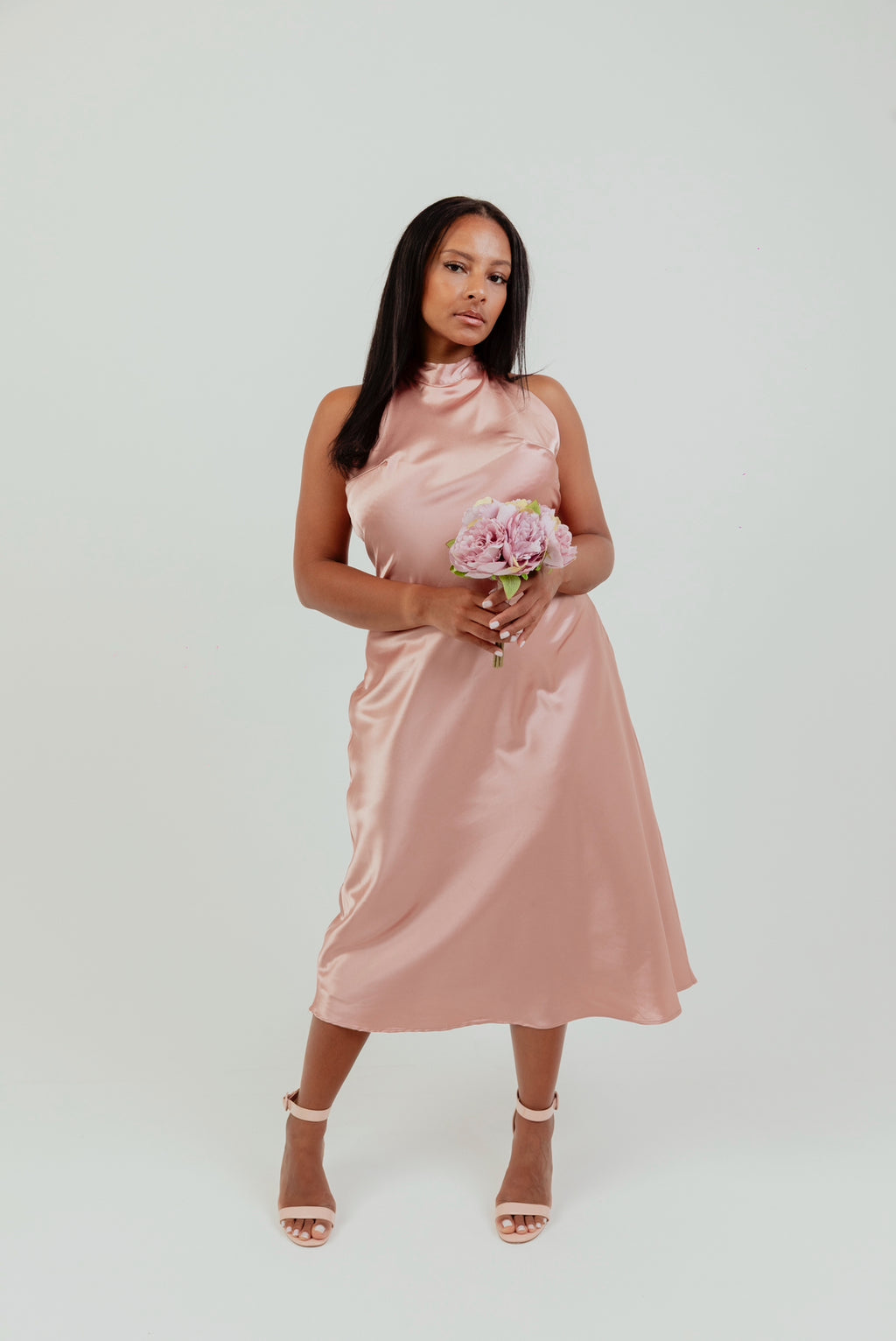 Halter Neck Satin dress