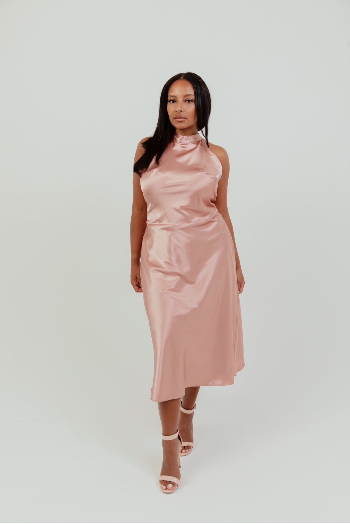 Halter Neck Satin dress