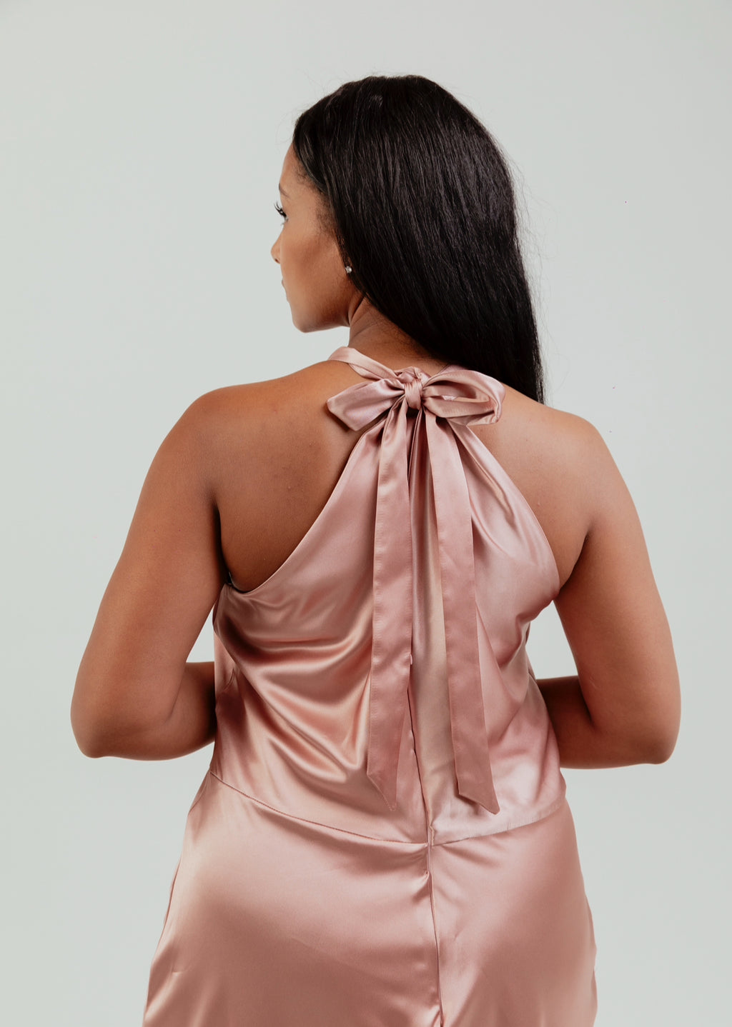 Halter Neck Satin dress