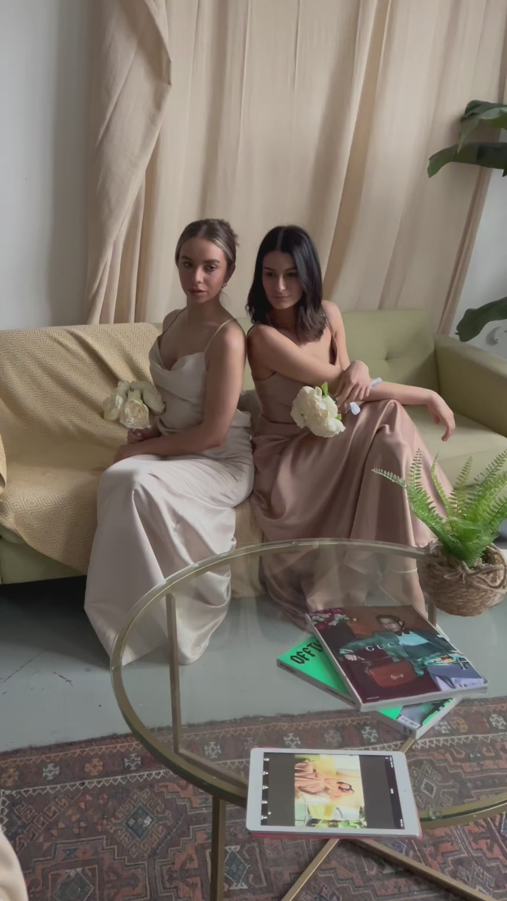 Champagne Cowl neck dress