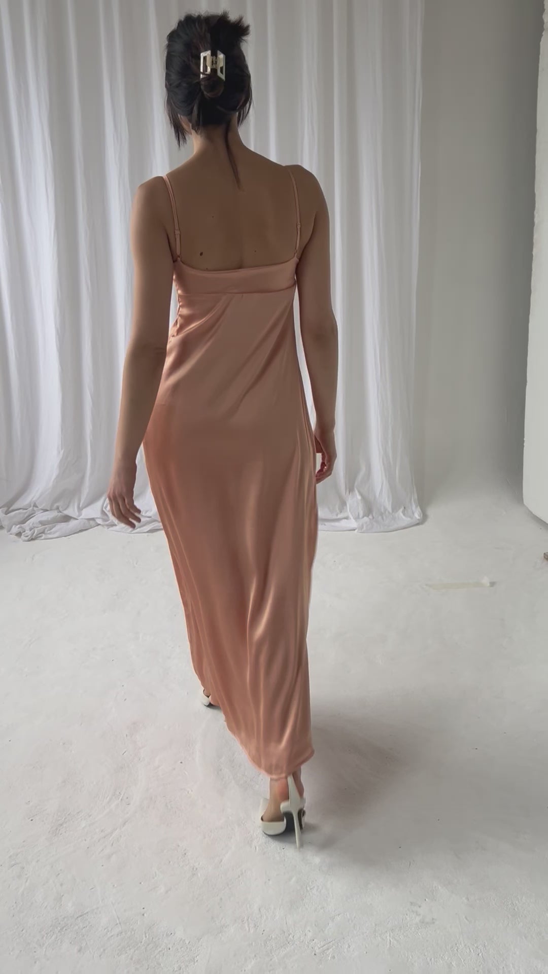 Peach maxi dress